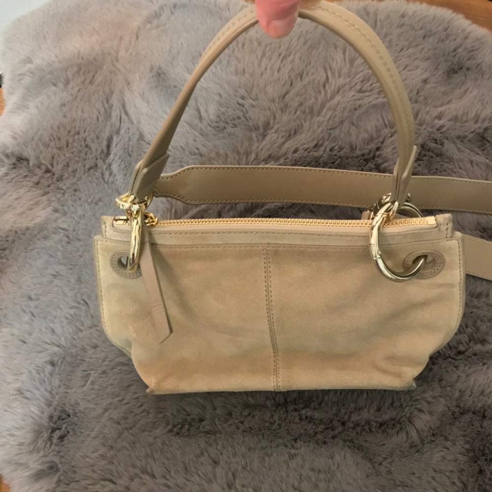 & OTHER STORIES Taupe Suede Clutch Purse Crossbody